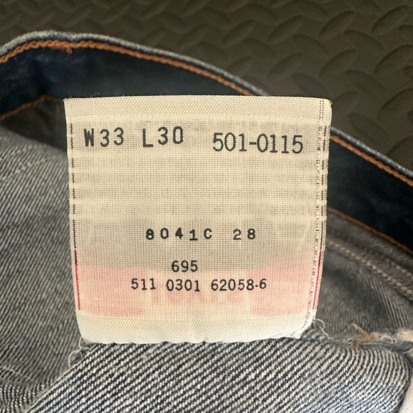 VTG Levis 501 Jeans Men’s 33x30 Blue Regular Straight Button Fly Dark Wash Denim - Picture 5 of 8